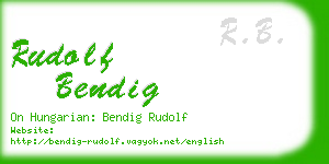 rudolf bendig business card